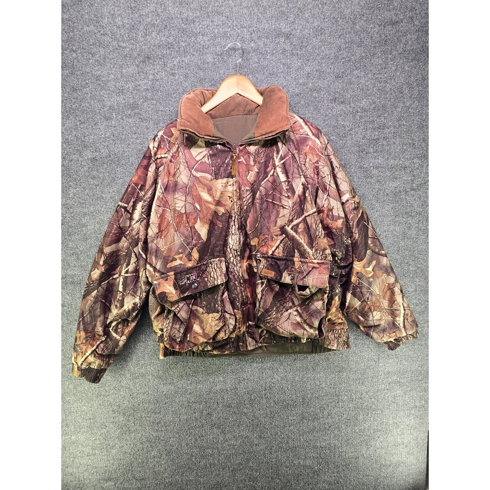 Woolrich Mens Camo Hunting Jacket Thermore Insulated Realtree Hardwoods Brown L